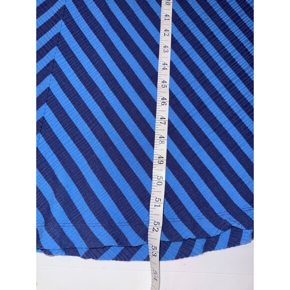 Maeve Anthropologie Bisevo Ribbed Blue Striped Maxi Dress Sleeveless Petite S - Picture 13 of 16